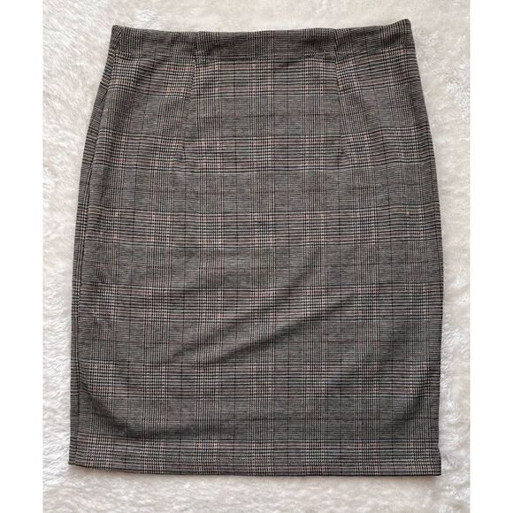 NWT MAX STUDIO Checked A Line Mini Skirt - Picture 7 of 8